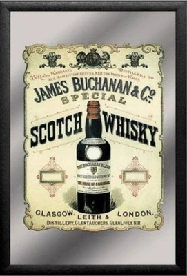 Buchanan´s Scotch Whisky Glasgow Spiegel Mirror Wandspiegel Bar Kneipe neu - Bild 1 von 2
