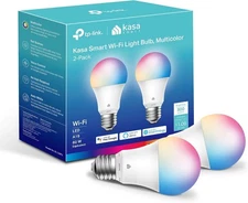 Kasa Smart Light Bulbs, Full Color Changing 800 Lumens, 2-Pack, Multicolor 