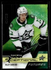 2021-22 Upper Deck Synergy Exceptional Futures Green Riley Damiani Dallas Stars