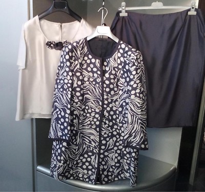 White black cotton suit/dress woman/women dress size 48 or 52