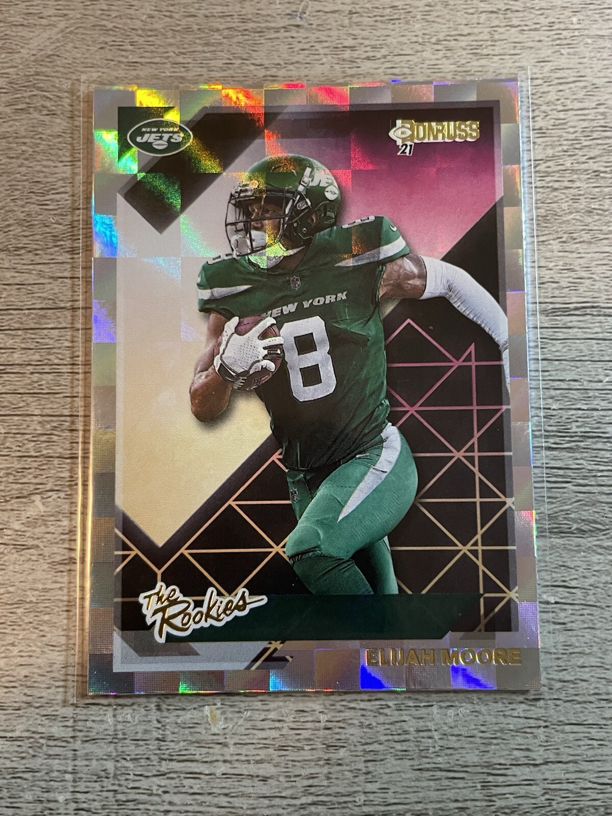 2021 Donruss Elijah Moore The Rookies RC #TR-EMO Jets