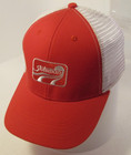 Stutsman Seeds Trucker Hat Mens Red White Mesh Modern Logo Adjustable Farmer Cap