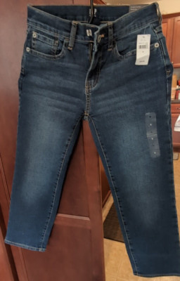 Gap Kids Boys Jeans Original Size 8 Adjustable Waist Blue Denim, NWT