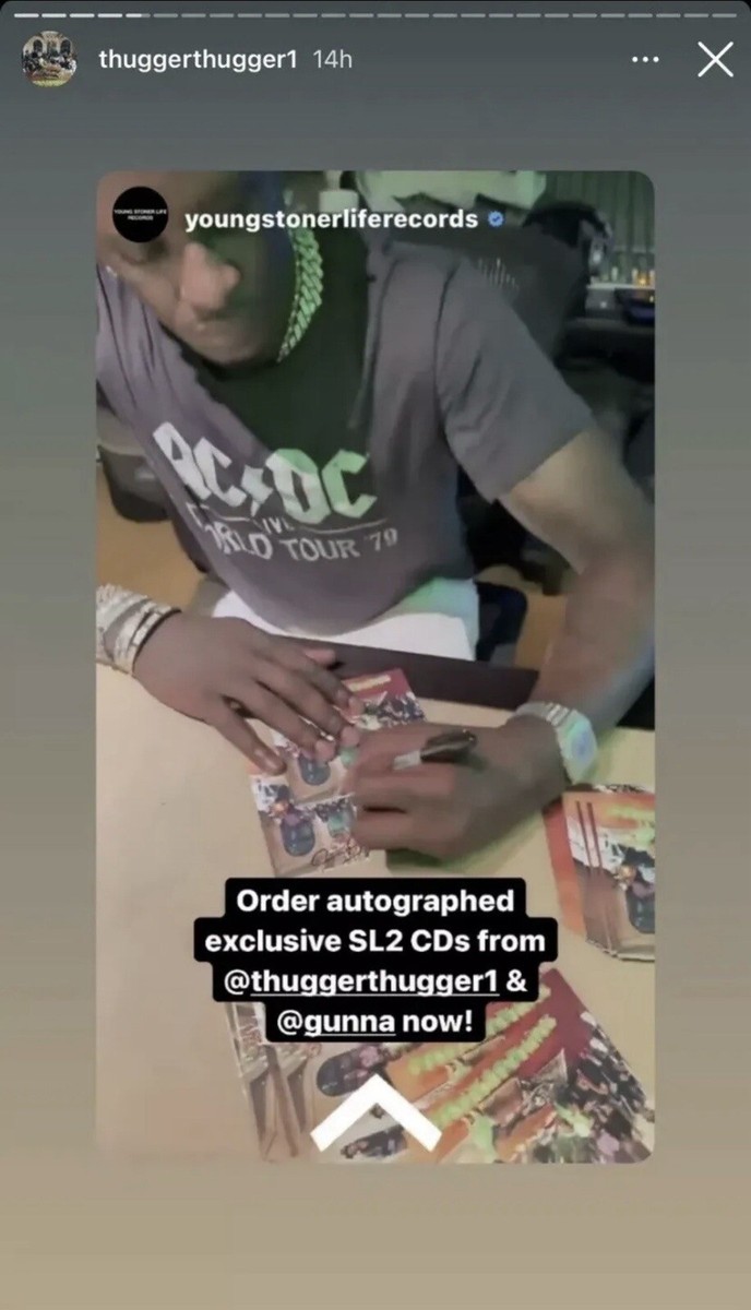 SIGNED BY BOTH YOUNG THUG AND GUNNA SLIME LANGUAGE 2 CD AUTHENTIC
