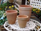 6-er Set kleine Töpfe aus Terracotta Garten Terrakotta Deko Übertopf Mediterran