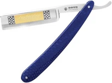 Dovo Facharbeit 4.5" Stainless Steel Straight Razor Blade Blue Acrylic Handle