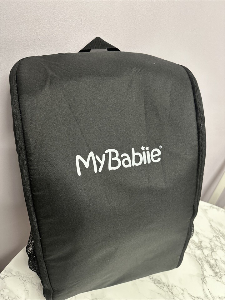 My Babiie Black Compact Pram Travel Bag Rucksack Travel Backpack Carry