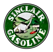 FITS VINTAGE DISTRESSED SINCLAIR DINO GAS GASOLINE MOTOR OIL PUMP STICKER DECAL