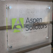 Business Name Plaque Sign Stand Off Clear Acrylic Logo Address Display
