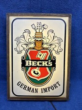 VINTAGE BECKS GERMAN IMPORTED BEER LIGHT UP SIGN BIER