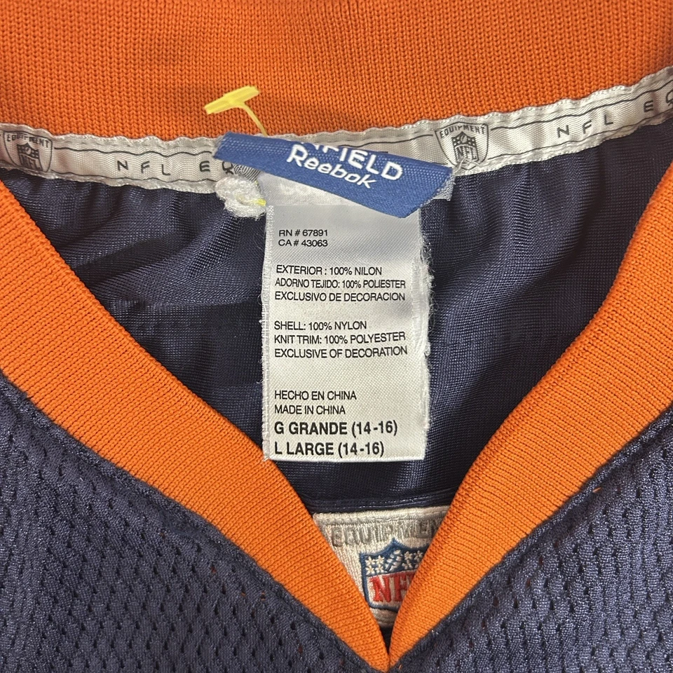 Camiseta De Colección Denver Broncos Tim Tebow NFL Reebok Niños Grande 14/16 Azul Naranja Foto 4 de 4