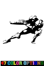 Vinyl Decal Truck Car Sticker Laptop - Video Games Metroid Samus Slide