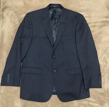 Pronto Uomo Platinum Men  s Navy 100 Wool 2 Button Blazer 44R Sport Coat