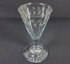 Bicchiere Vetro/Ciotola Piede, Inciso a Mano, Um 1800 - 1820 AL257