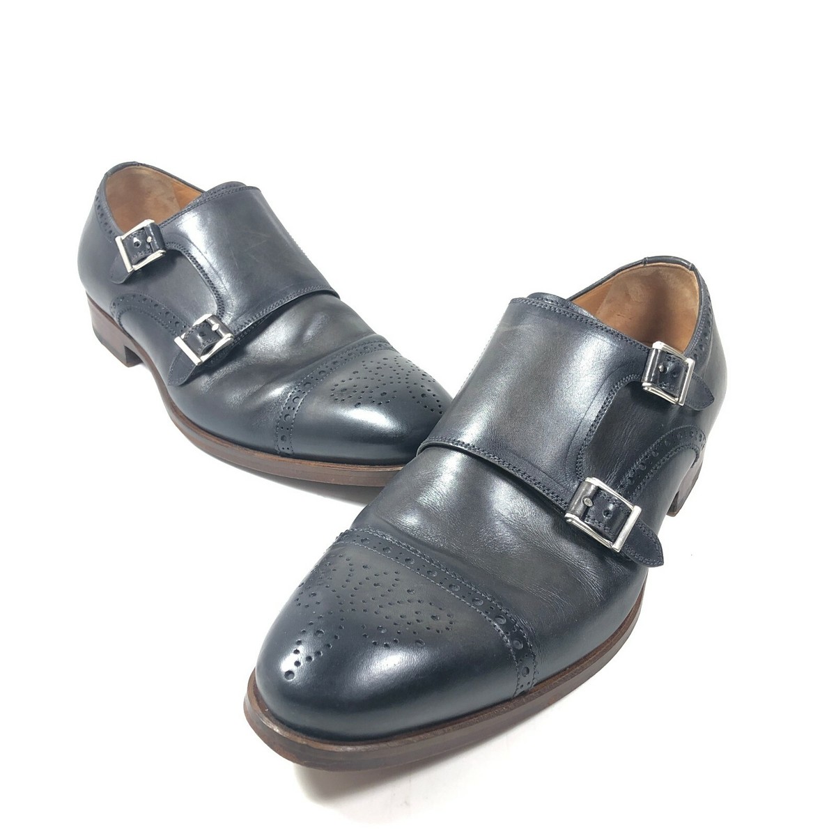 Magnanni Kenton Double Monk Cap Toe Shoe Magnanni Kenton Double Monk Cap Toe Shoe, Grafito, sz 8 | eBay main image 2
