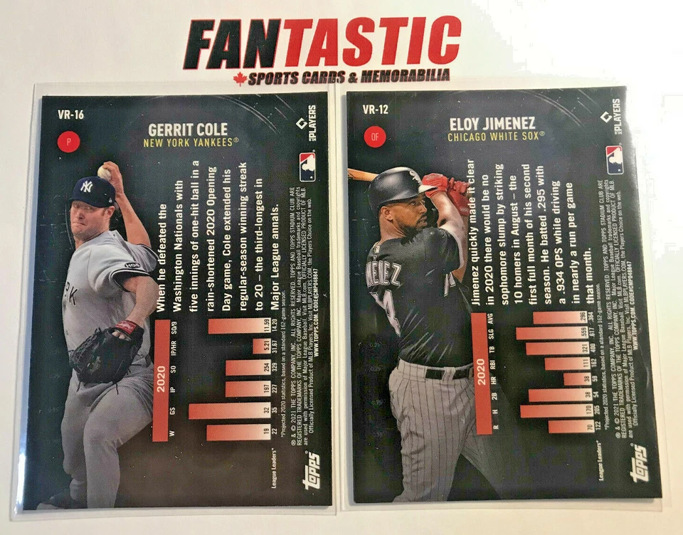 2021 Topps Stadium Club CHROME Virtual Reality Insert Card YOU PICK inc RC etc - Image 2 of 2