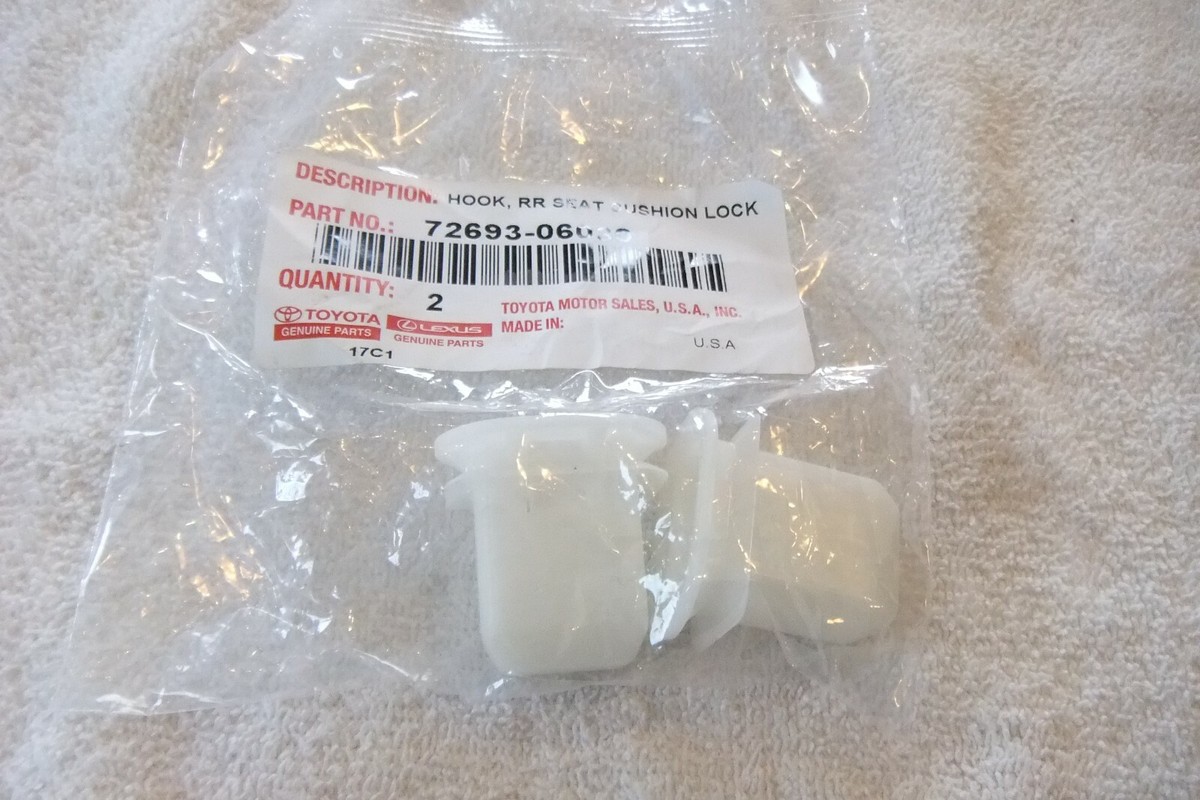 1 ) Toyota Rear Seat Cushion Frame Hook Clips Plastic Kit