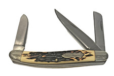 Vintage Schrade Uncle Henry 3 Blade Folding Folder Pocketknife Made in USA