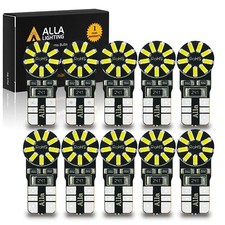 10x T10 168 194 LED Bulbs, 6000K White Super Bright 161 175 2825 W5W Bulb 301...
