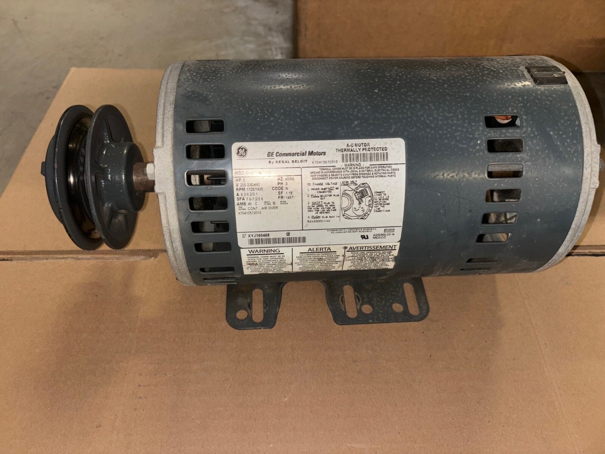 国鉄　積空銘板　12.5 90 GE 5K49TN4352AX 2HP 145T Blower Motor 200-230/460 3PH | eBay