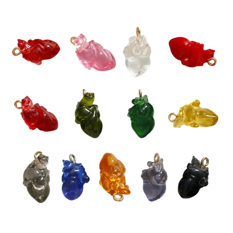 Resin Heart Pendant Charm DIY Jewelry Making Supplies for Crafters