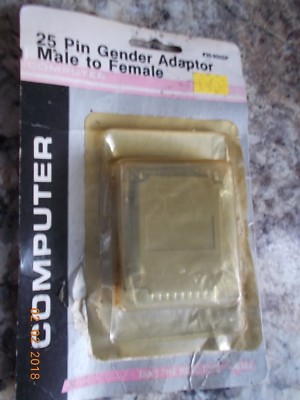 NOS Aim Electronics 25 Pin Gender Changer Male to Female #30-9505P