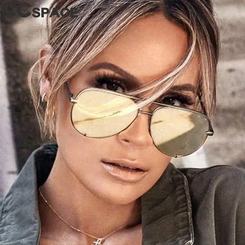 Gafas de sol de piloto de aviación de gran tamaño para mujer de lujo vintage UV400 tonos de diseñador