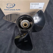 Michigan Wheel 101033 Yamaha Parsun Selva Aluminum Boat Propeller 13-1/4" x 17P