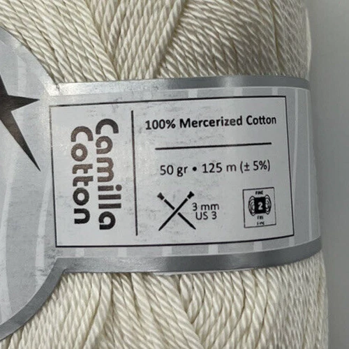 Hilo de algodón Camilla "Blanco roto" 4 madejas #592 Foto 2 de 2
