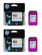 2 x Original Tinte HP Officejet 4500 J4524 J4580 J4680 / Nr. 901 CC656AE 3-Color