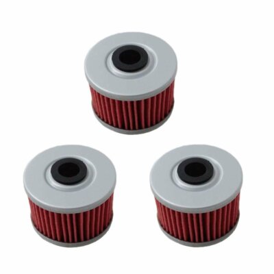 Hiflofiltro HF113 Oil Filter 3-Pack For Honda ATC250, TRX250, TRX300, TRX400, TRX450 & More