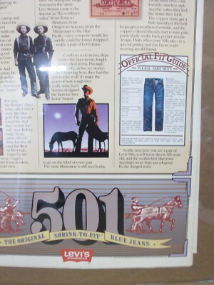 The Legend of Levi's 501 jeans poster denim promo 1983 won the