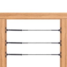 Stainless Steel Hardware Deck Cable Railing Kit Fits For 1/8"Wire Rope Wood Post