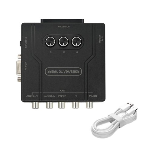 Video Game Adapter Converts RGBS SCART VGA to YPBPR Component HK32E for Gaming- - Bild 1 von 7