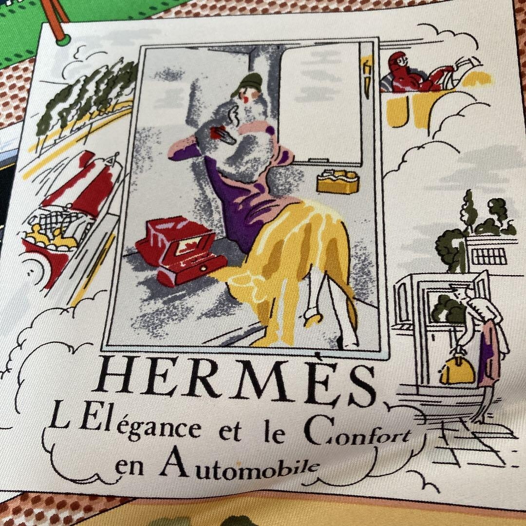 Hermes Carre90 L ELEGANCE ET LE CONFORT EN AUTOMOBILE Scarf