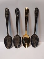 Vintage Wm. Rogers MFG. Co. "Presidential Collectors Spoon" Lot of 4 Presidents.
