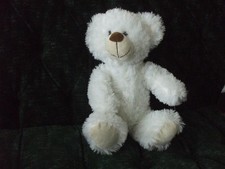 12'' white teddy bear seated Progressive Plush 3 and up