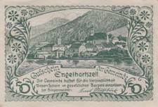 50 HELLER 1920 City of ENGELHARTSZELL Upper AUSTRIA Notgeld #PF089.U