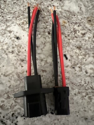 10 AWG Black Flange Assembled Deutsch DTP 4 Pin connector 6'' wire 2 red 2 black