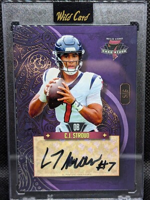 2023 Wild Card 7 Card Stud Football QB Cards All Autographed & Low