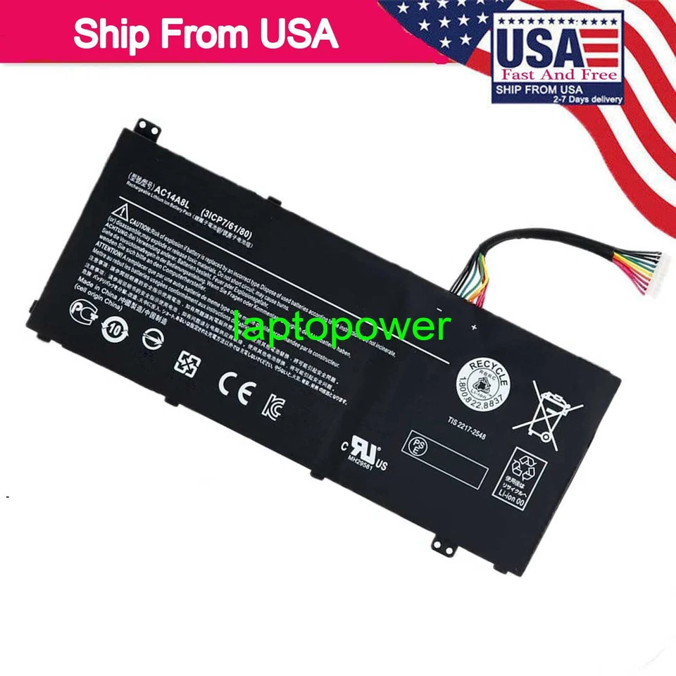 Barrio bajo Egomanía Supresión AC14A8L 3ICP7/61/80 Battery For Acer V15 Nitro Aspire VN7-571G VN7-591G VN7- 791G | eBay Barrio bajo Egomanía Supresión AC14A8L 3ICP7/61/80 Battery For Acer V15 Nitro Aspire VN7-571G VN7-591G VN7- 791G | eBay