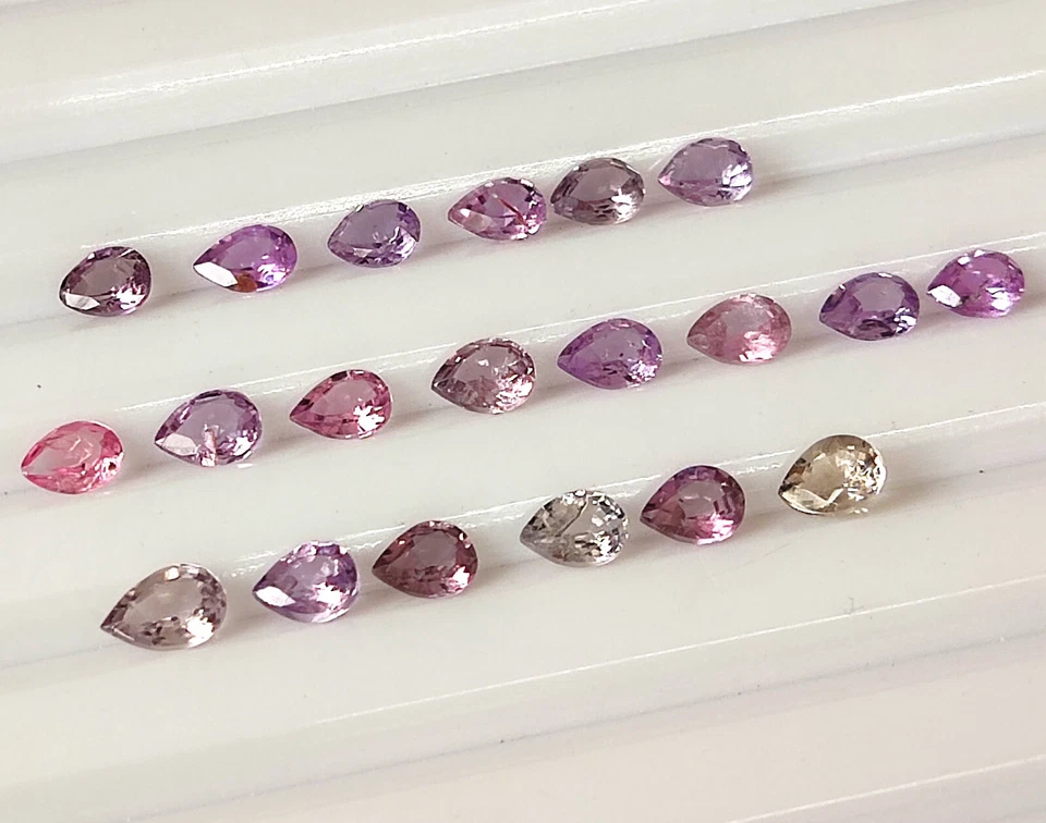 Spinel Multi Color Natural Faceted Pear Cut 4X3 mm Calibrated Gemsstone 20 Piece - Image 3 of 4