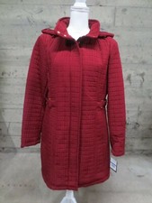 New Miss Gallery Water Resistant Women's Quilted Coat Merlot Xl Rsp$180