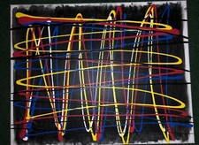 “Primary” 16x20 Acrylic Painting On Canvas Abstract REPLICA 