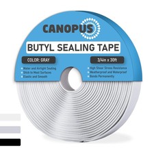 Butyl Seal Tape, Gray, 1/8-in x 3/4-in x 30-ft, Heavy Duty, Waterproof Sealan...