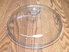 Vintage Pyrex Clear Borosilicate Glass 10 5/8 Inch Replacement Lid Large Knob