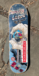 VINTAGE Bucky Lasek Birdhouse skateboard deck THROTTLE 2000 shift knob art retro