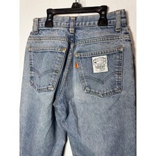 Levi's Vintage Orange Tab High Waisted Straight Leg Jeans Light Wash 25x29