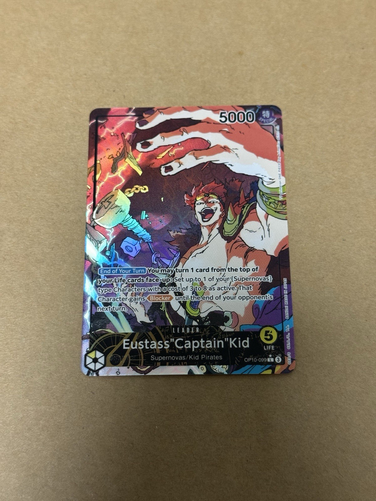 One Piece Royal Blood OP10-099 Eustass Captain Kid Parallel Foil - English Card