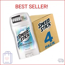 Speed Stick Men's Deodorant, Ocean Surf, 3 Ounce, 4 Pack, Packaging may Vary